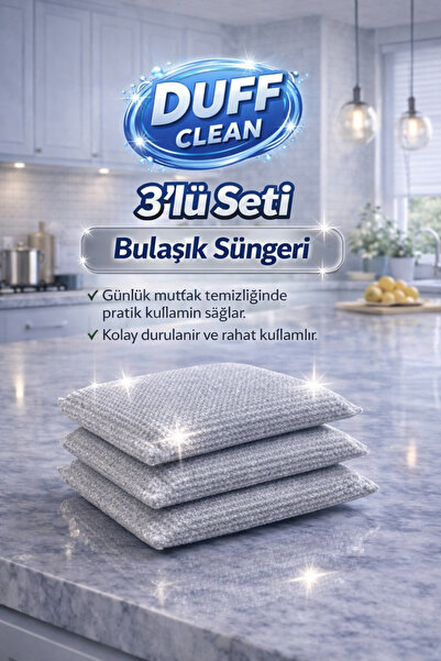 DUFF CLEAN Specijalni teksturirani set od 3 sunđera za sudove – Praktično čiš...