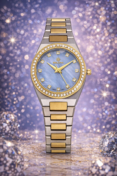 belona Luxury Women's Waterproof Stainless Steel Watch, Premium Gift Box Edition