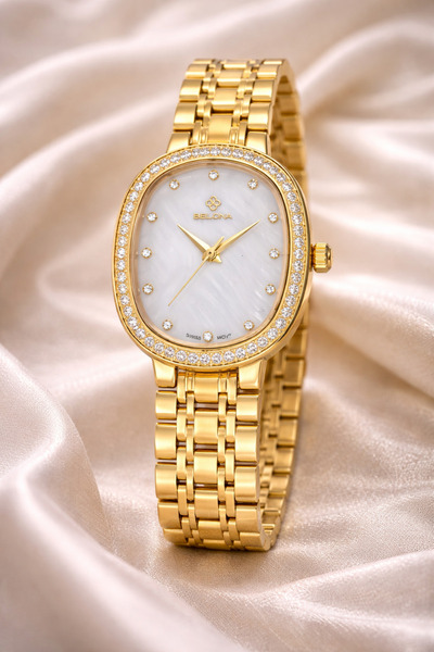 belona Luxury Women's Waterproof Stainless Steel Watch, Premium Gift Box Edition