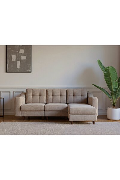 Doğtaş Robin Köşe Takımı Modern Rahat Oturum Sütlü Kahve 236 cm