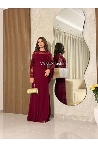 vanus fashion 6933 - فستان سهرة أنيق بقصة مستقيمة ناعمة