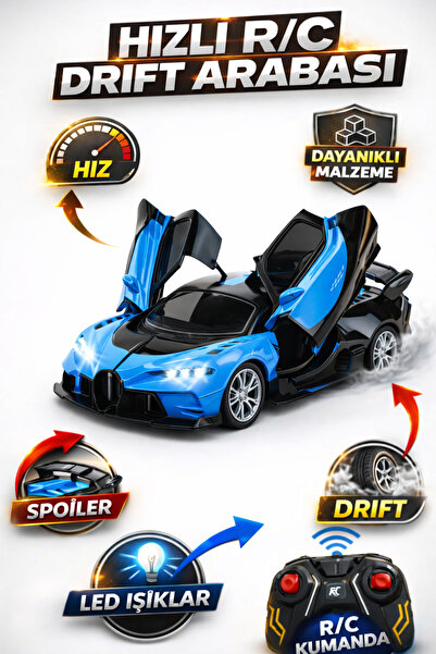 YILDIRIM OYUNCAK Uzaktan Kumandalı R/C Led Işıklı Drift Özellikli Sport Tasar...