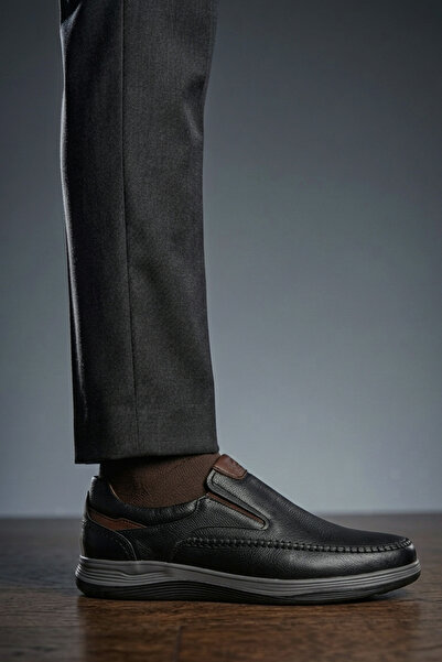 DETECTOR Genuine Leather Men's Comfort Shoes – Orthopedic, Hand Stitched, Lig...