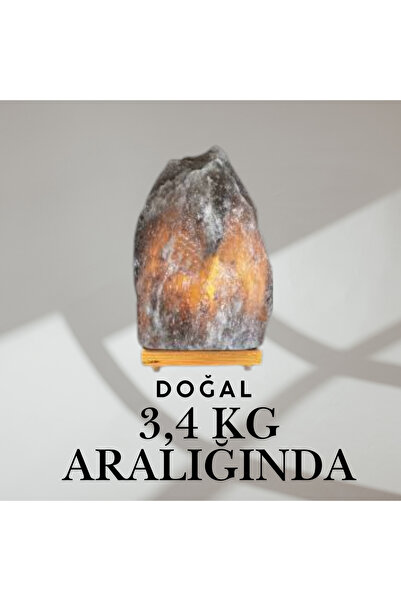 ÇANKIRI KAYA TUZU TUZLAMBASI Doğal Elde Çekiçlenmiş Tuz Lambası 3-4 Ve Ayak Bakım Tuzu Hediye