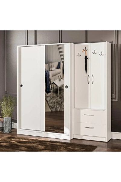 Abre VM-300348 BEYAZ VESTİYER PORTMANTO