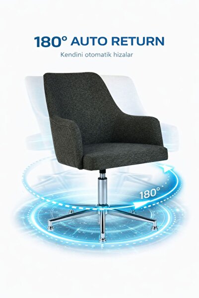HAUSEBOX Silinebilir Keten Kumaş - Sabit Ayak Bekleme Koltuğu & Çalışma Sanda...