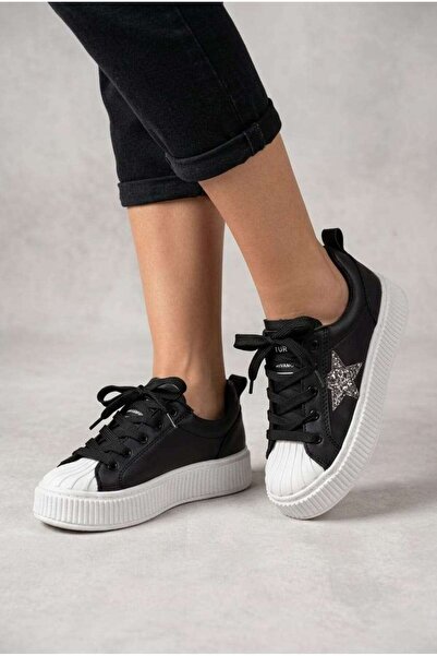 ELAGİAN Black Starry Sneakers