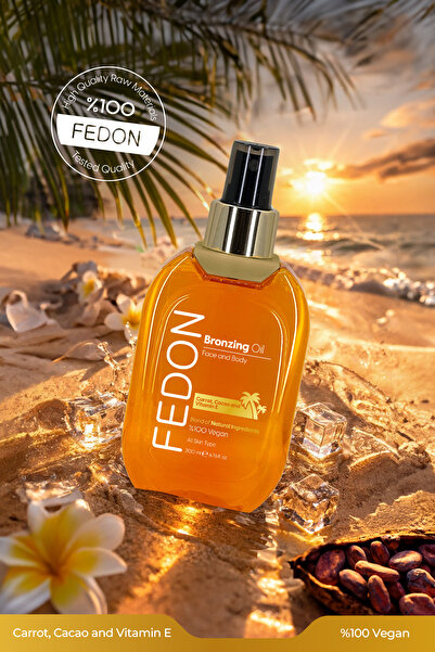 fedon Bronzlaştırıcı Güneş Yağı Vegan E Vitamini Kakao Içerikli Bronzing Sun Oil 200 ml