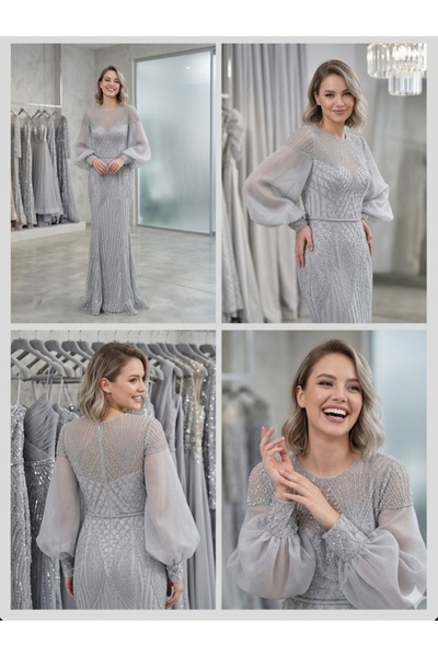 ESİN GİYİM Pul detaylı abiye