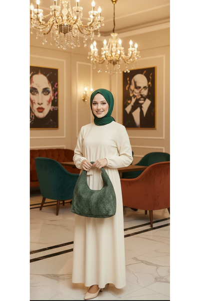 alaracanta Casual Braided Suede Shoulder and Hand Bag / Khaki
