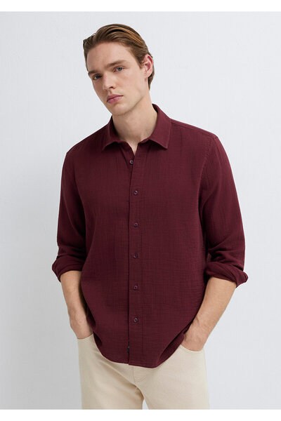 Mavi Bordo Gömlek Regular Fit / Normal Kesim 0211518-70426