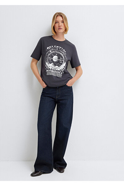 Mavi Astrology Printed Anthracite T-Shirt Regular Fit / Normal Cut 1613742-70087