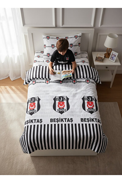 Beşiktaş '' YENİ SEZON '' TEK KİŞİLİK NEVRESİM SETİ 160 X 220 cm