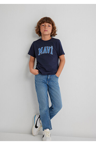 Mavi Μπλουζάκι με τυπωμένο λογότυπο Navy Blue Regular Fit / Normal Cut 661003...