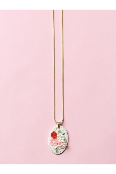 deryora Steel Flower Leaf Necklace Gift for Lover