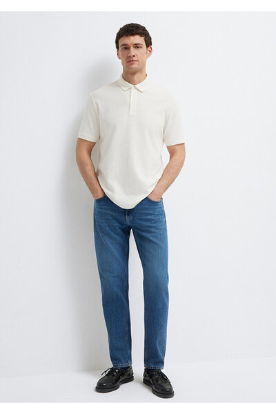 Mavi Εκρού Polo T-Shirt Slim Fit 0612521 -70057