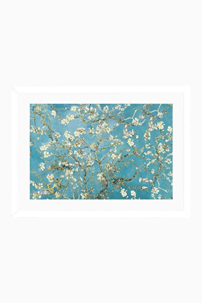 Raven Art Studio Vincent Van Gogh - Almond Blossom, 1890 Painting + Frame