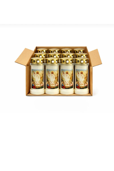 GIA'S WORLD Set 5 lumânări Înviere - Lumânări Paste - 20 cm 70 ore ardere produs