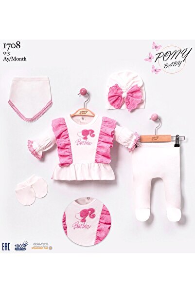 (BEBEK SATILIK DEĞİL) BARBİE SÜZİNE NAKIŞLI YENİ DOĞAN HASTANE ÇIKIŞI 5'Lİ SET