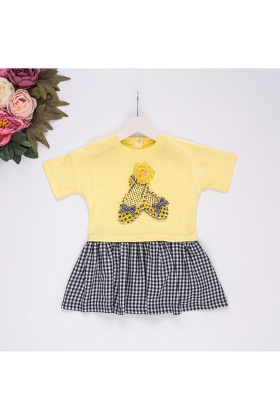 Neon Babetli Bow Dress (9-12/18/24 Months)