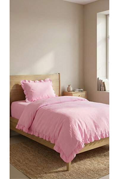 kesenegore Σετ 3 τεμαχίων με ελαστικό σεντόνι και υφασμάτινο βολάν, μονό σεντ...