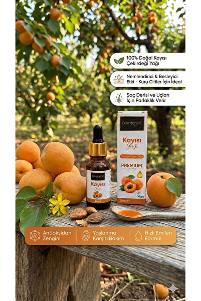Biorganix l %100 Doğal Kayısı Yağı 20 ML Biorganix Life – Cilt, Saç ve Nem Ba...