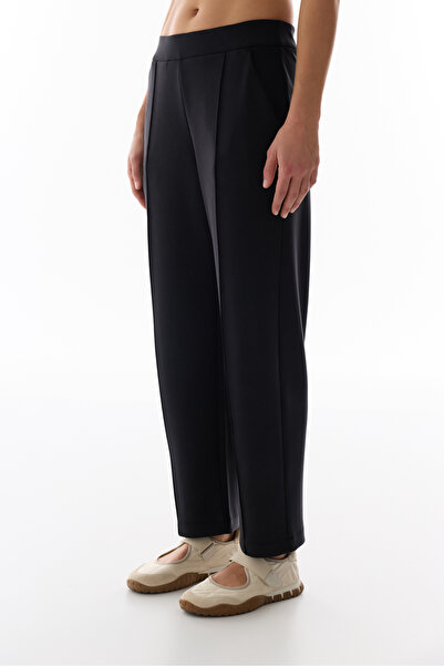 Penti Pantaloni negri din modal, croială regulară, cu aspect curat