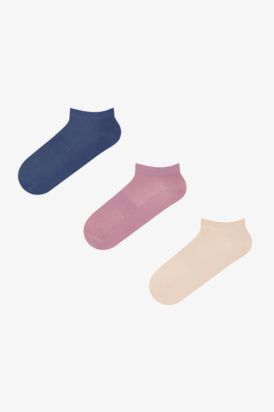 Penti 3 Pairs of Nose Stitch-Free Sports Microfiber Booties Socks