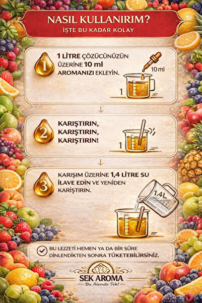 Sek Aroma Hazır Karışım Mango Kiti - Hazır Karışım Mango Aroması 50 ML (5 LİTREYE UYUMLU)