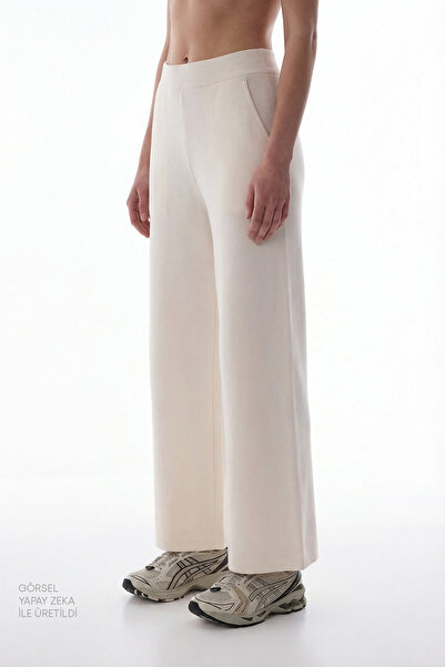 Penti White High Waist Cropped Modal Pants