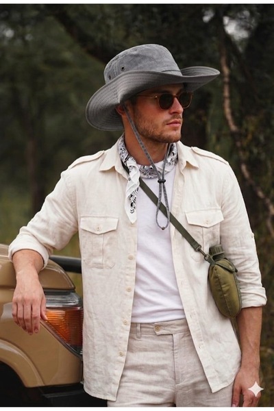 LAGRANZE Nomad Safari Hat Unisex Outdoor Sun Protection Camping Trekking Fish...