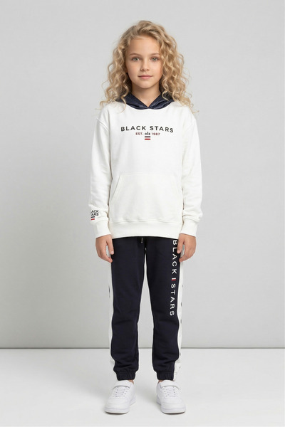 Black One Κοριτσίστικο με κουκούλα μακρυμάνικο αθλητικό σετ φόρμας