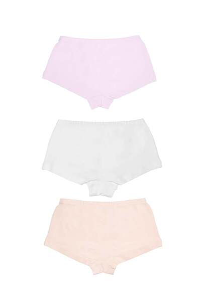 OrganicKid Sporty Kız Çocuk Renkli Hipster İç Çamaşır Set 3'lü