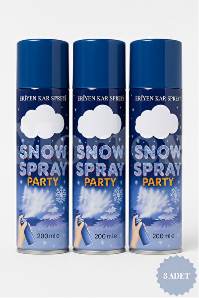 Mortex 3'lü Eriyen Kar Spreyi Seti 200ml Leke Yapmaz - Düğün, Kına, Parti, Be...