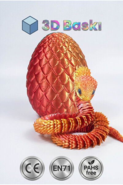 BBSKY 3D Baskı Oyuncak Yılan Yumurta Seti, İçinde Yılan, Çocuklar ve Yetişkin...