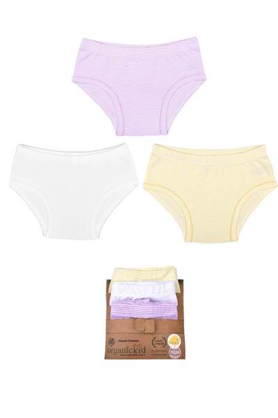 OrganicKid Mellow Cotton Kız Çocuk İç Çamaşır Set 3'lü