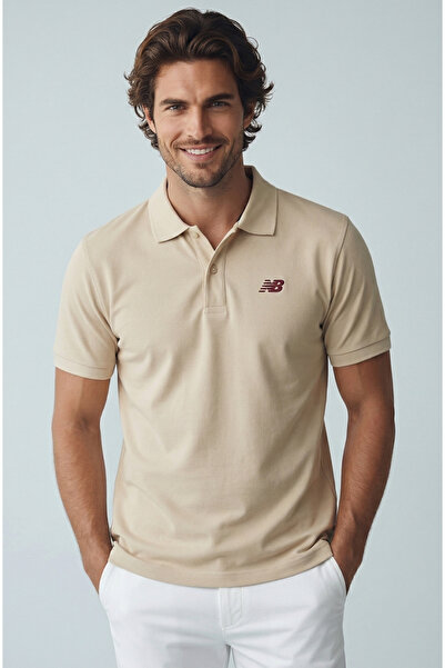New Balance Ανδρικό μπλουζάκι με γιακά πόλο Lifestyle Cool Beige