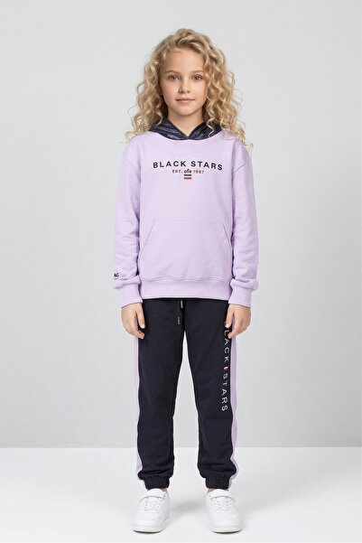 Black One طقم رياضي بأكمام طويلة للفتيات بغطاء رأس