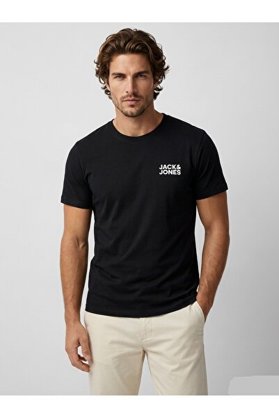 Jack & Jones Ανδρικό μπλουζάκι με λαιμόκοψη JACK JONES Written 12151955