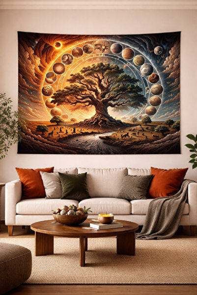 Vendini سجادة حائط منقوشة على شكل شجرة الجنة