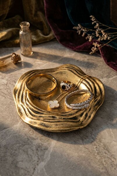 Evene Takı Organizer Makyaj Düzenleyici Kozmetik Organizer Dekoratif Tabak Al...