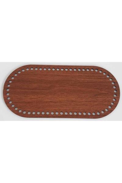 angel çanta aksesuar Ξύλινη βάση τσάντας οβάλ 25Χ12 εκ. (Σκούρο χρώμα)