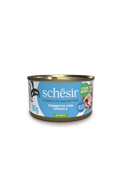 Schesir Schaser Wet Food for Cats with Tuna and Sea Bass in Jelly 85g