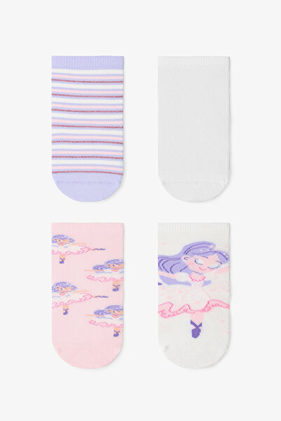 Penti Kız Çocuk Hopping Peri Desenli 4'lü Soket Çorap