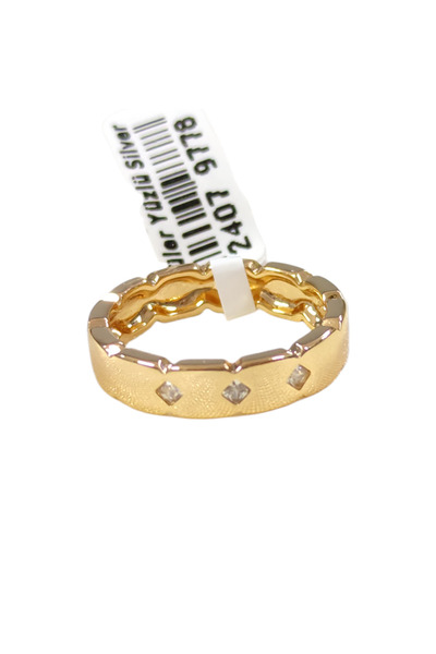 Güler Yüzlü Silver خاتم زفاف XUPING بثلاثة أحجار كريمة مقاس 5 مم - 14