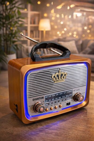 MEMİTA Everton rt-849 usb am-sw-fm bluetooth panelli nostalji radyo