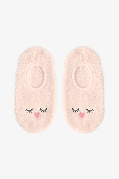 Penti Açık Pembe Sleepy Çizgili Nakışlı Ev Çetiği