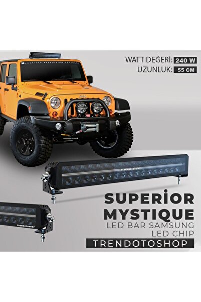 C9 E-Mark Onaylı Superior Mystique 55 Cm 240w Amber-beyaz Angel Off Road Led Bar