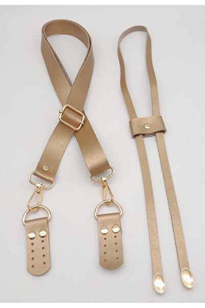 angel çanta aksesuar Χρυσό Χρώμα Τεχνητό Δέρμα 120Χ2,4 εκ. Ρυθμιζόμενο Σετ Τσ...