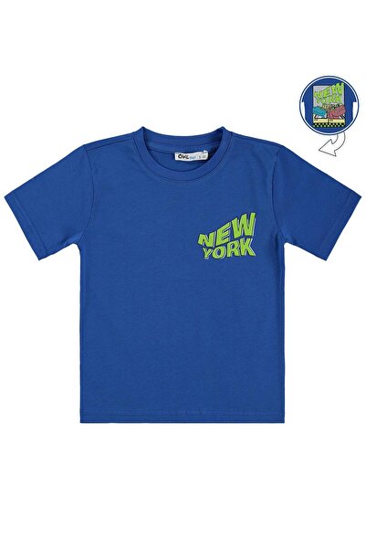 Civil Boys Newyork Printed T-Shirt for Ages 2-5 - Blue 5-6 Years